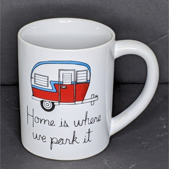 Coffee Mug 16 Oz NEW Camping RV HOME IS WHERE WE PARK IT - Picture 1 of 7